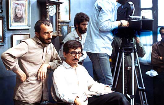 on the set of "Peddler" 1986