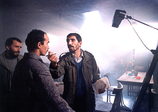 on the set of "Peddler" 1986