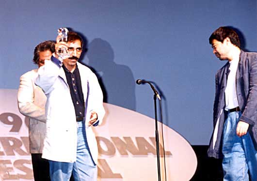 receiving Best artistic film award for his film "Gabbeh" 1996