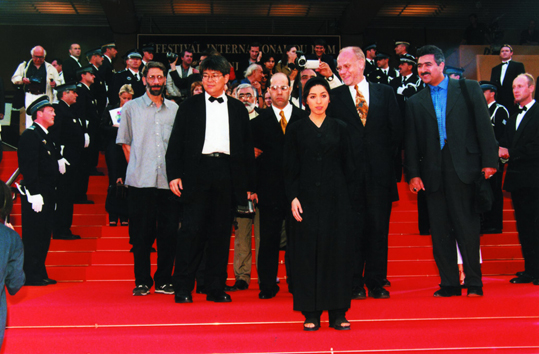 Cannes film festival, with her film "Black board" 2000